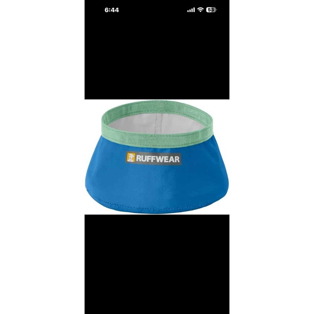 Ruffwear Collapsible Dog Bowl Trail Runner 1L Blue Pool
